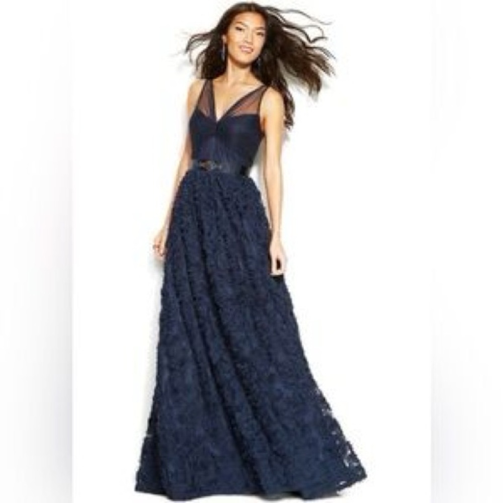 Adrianna Papell Midnight Blue Dress Size 4 - Picture 1 of 7